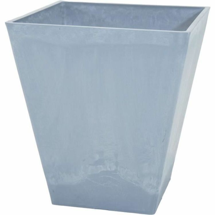 Bloempot Mega Collections Ecostone Square Grijs Plastic Gerecycled 43 x 43 x 74 cm 41 x 45 cm 41 x 45 x 41 cm | Huisbest.nl