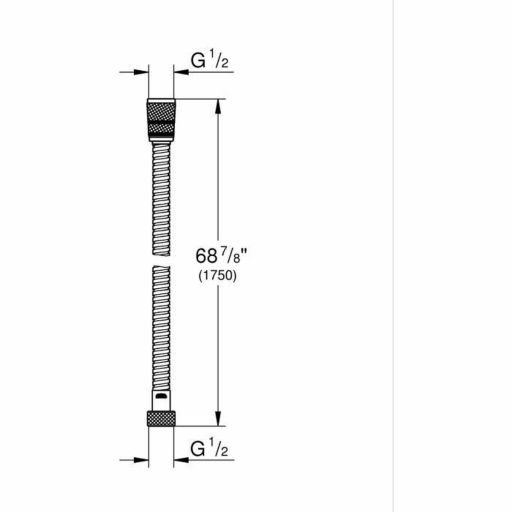 GROHE VitalioFlex Metal doucheslang 175 cm chroom Douchekop Grohe | Huisbest.nl