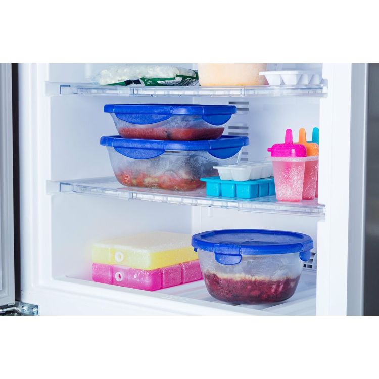 Voedselopslagcontainer Pyrex Blauw Transparant Rond 1,6 L (6 Onderdelen)