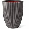 Capi Europe Vase Elegant Low Groove NL anthracite Ø46 x H58 cm 66L