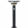 Brilliant Garvina G40406/06 solar LED sokkellamp zwart met bewegingssensor IP44 45 cm