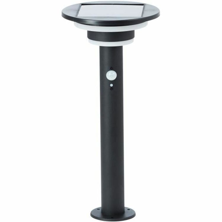 Brilliant Garvina G40406/06 solar LED sokkellamp zwart met bewegingssensor IP44 45 cm