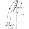 GROHE Vitalio Start 110 handdouche mat zwart 2-stralen