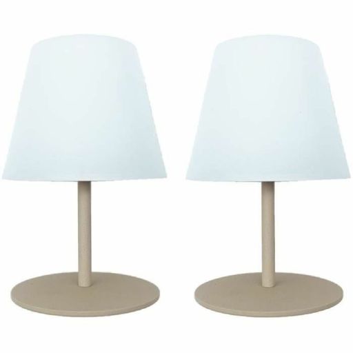 Lumisky TWINS Cream set van 2 draadloze LED tafellampen Bureaulamp Lumisky E27 Lichtbruin | Huisbest.nl