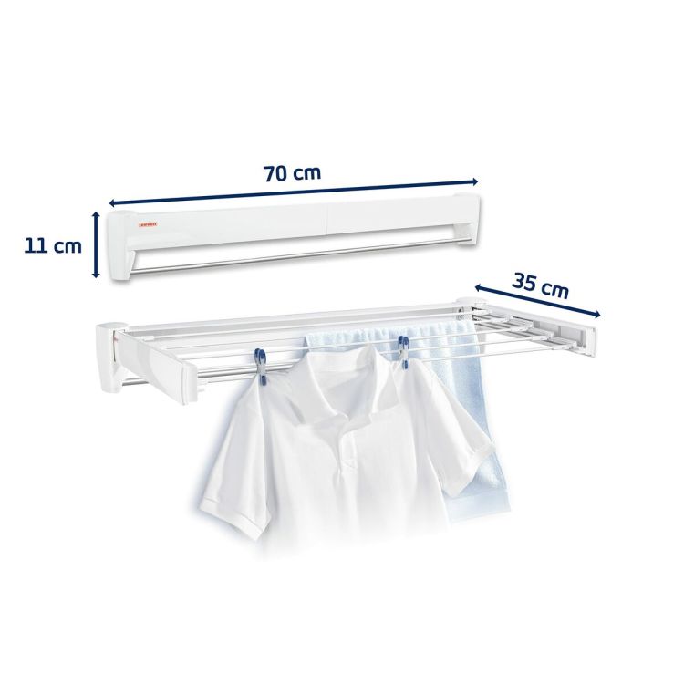 Leifheit Telegant 36 Protect Plus wanddroogrek wit