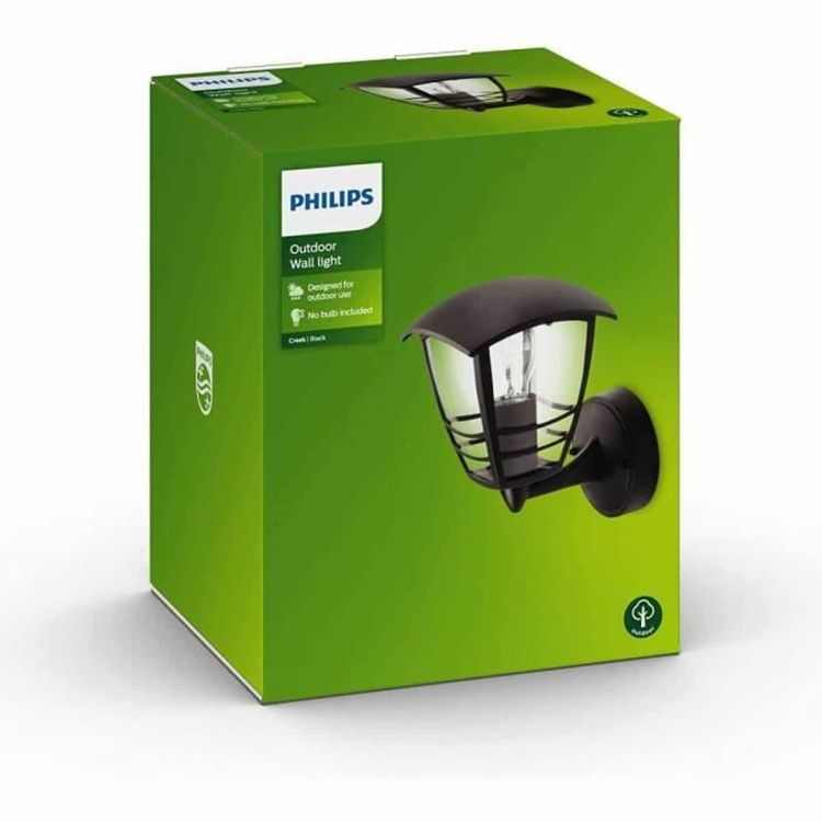 Philips myGarden Creek Outdoor Wall Light Black E27