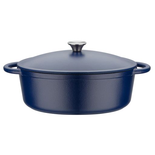 GSW Blue Magic braadpan gietijzer 33 x 26 cm blauw Pan met Deksel GSW 717328 Blauw Roestvrij staal | Huisbest.nl