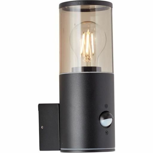 Brilliant Sergioro 96472/63 buitenwandlamp zwart met bewegingssensor IP44 E27 wandlamp-brilliant-zwart-20-w_707682