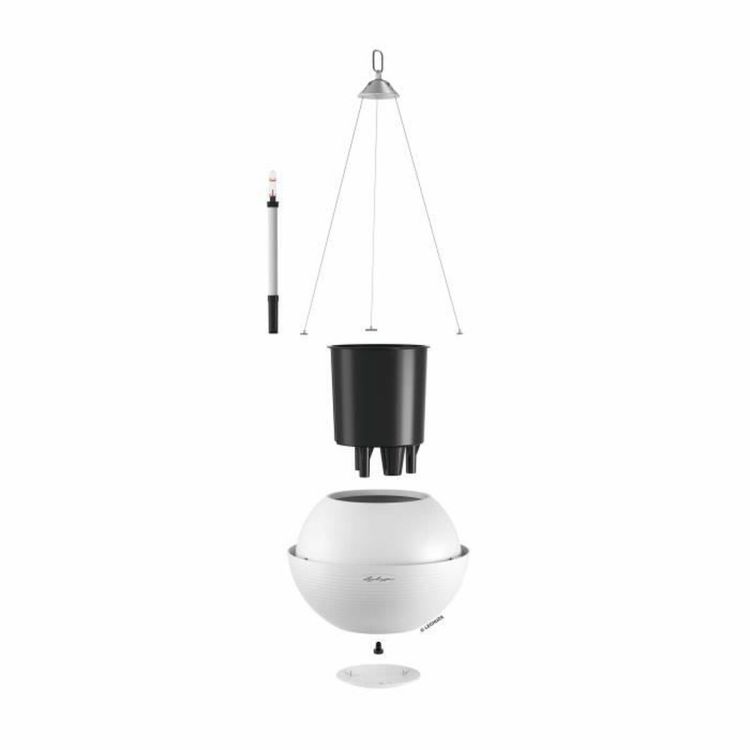 LECHUZA BOLA Color 32 hanging pot white self-watering