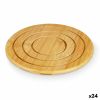 Kinvara 897 round bamboo coaster 19 cm set of 24