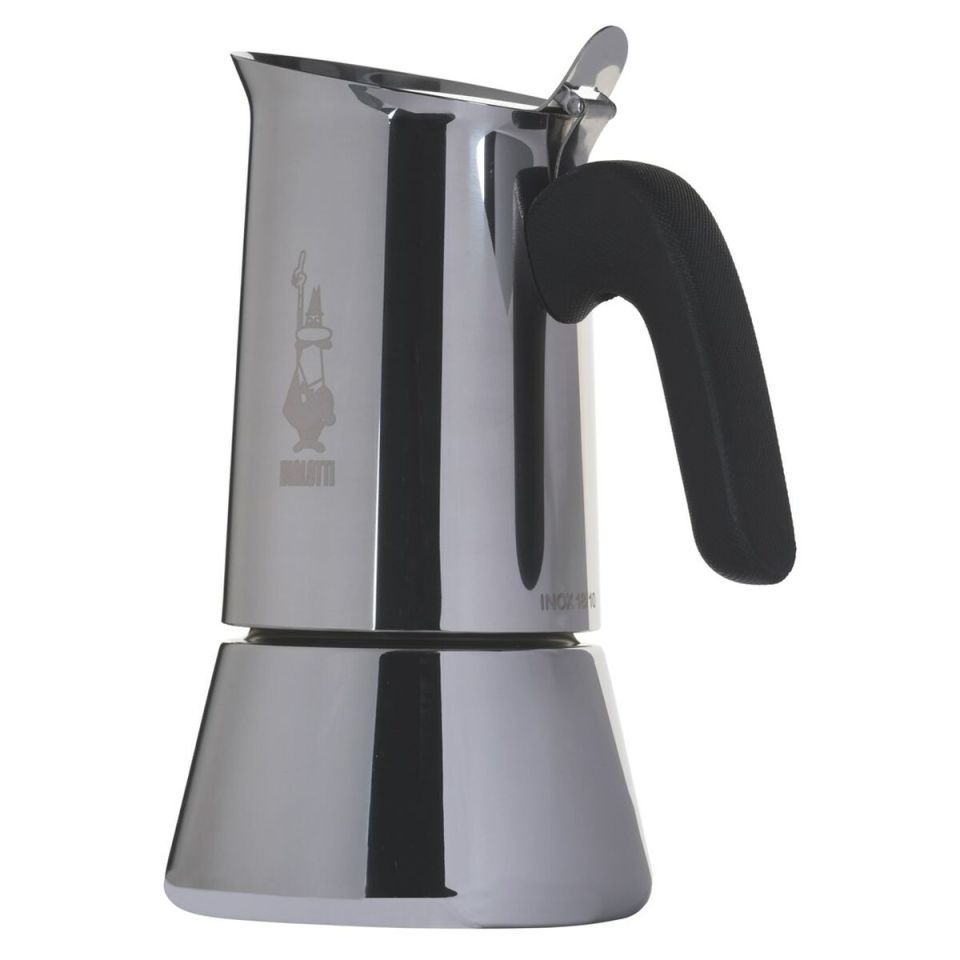 Bialetti New Venus 6-cup moka pot stainless steel silver/black