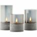 Brilliant Bougie G92635A93 LED kaarsenset 3 stuks grijs/rookglas IP44