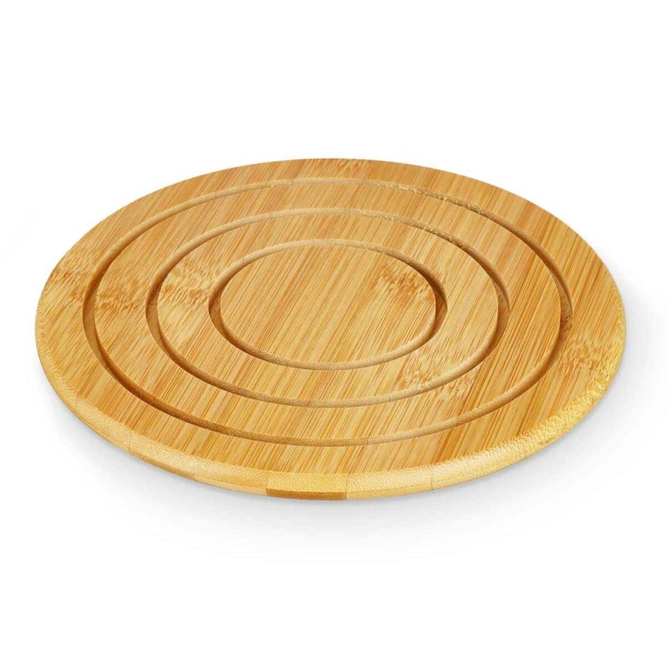 Kinvara 897 round bamboo coaster 19 cm set of 24