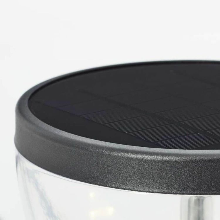 Brilliant Tulip G40411/06 solar LED sokkellamp zwart met bewegingssensor IP44 52 cm