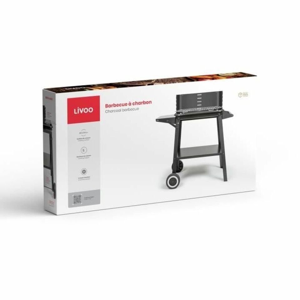 Livoo DOC328 houtskoolbarbecue met verstelbare hoogte