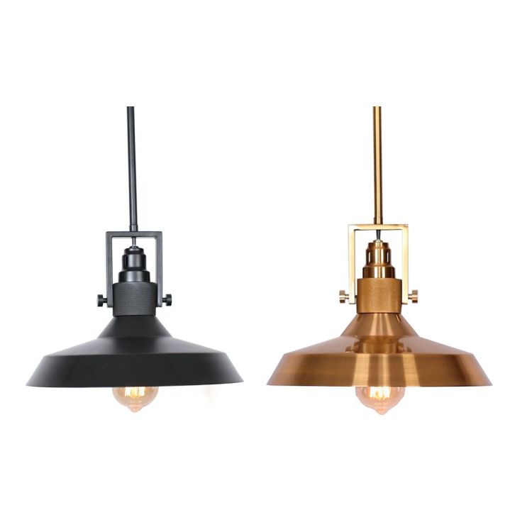 DKD Home Decor plafondlamp set zwart goud (2 stuks)