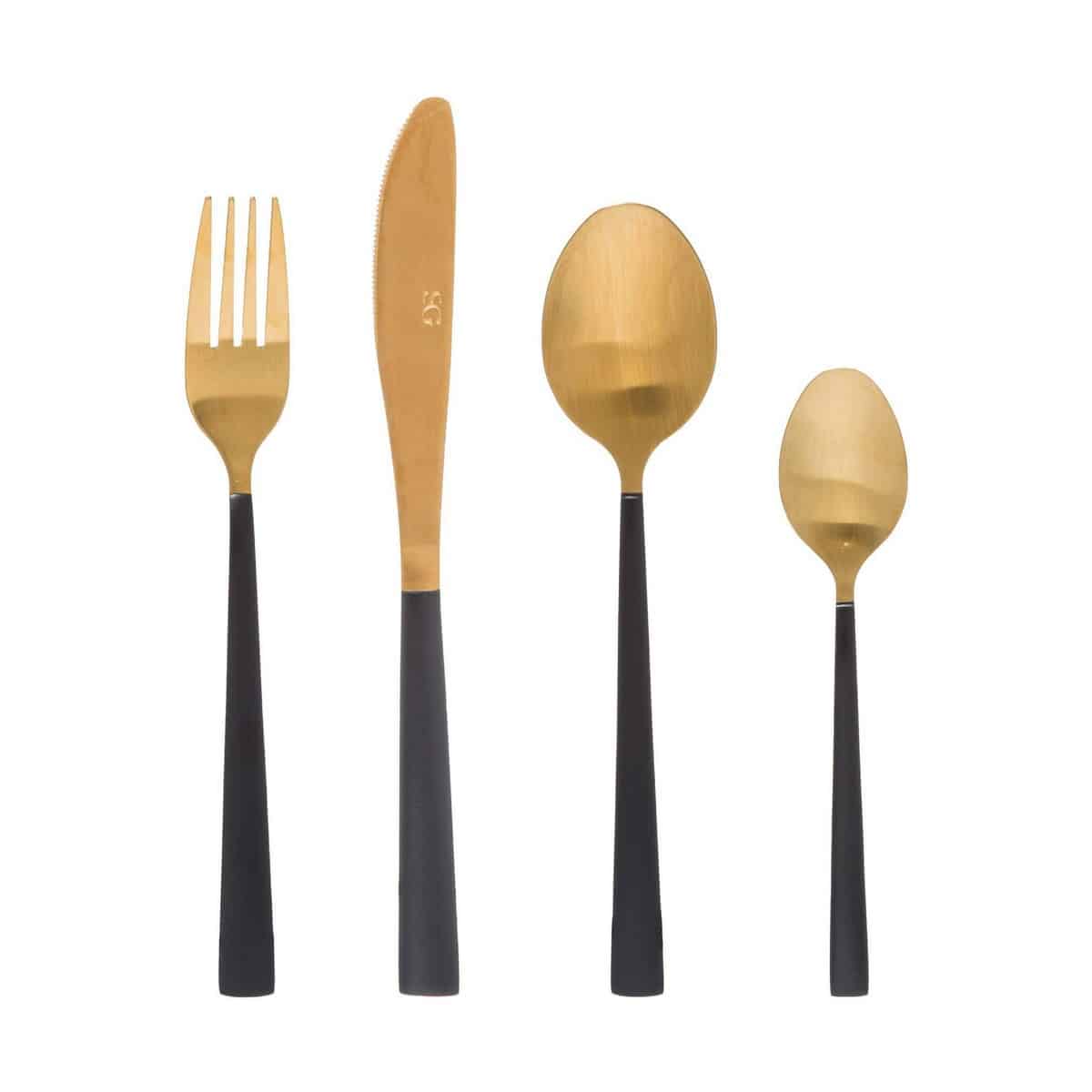 Bestek Atmosphera Jungle Edition Gouden Roestvrij staal (16 Onderdelen) | Huisbest.nl