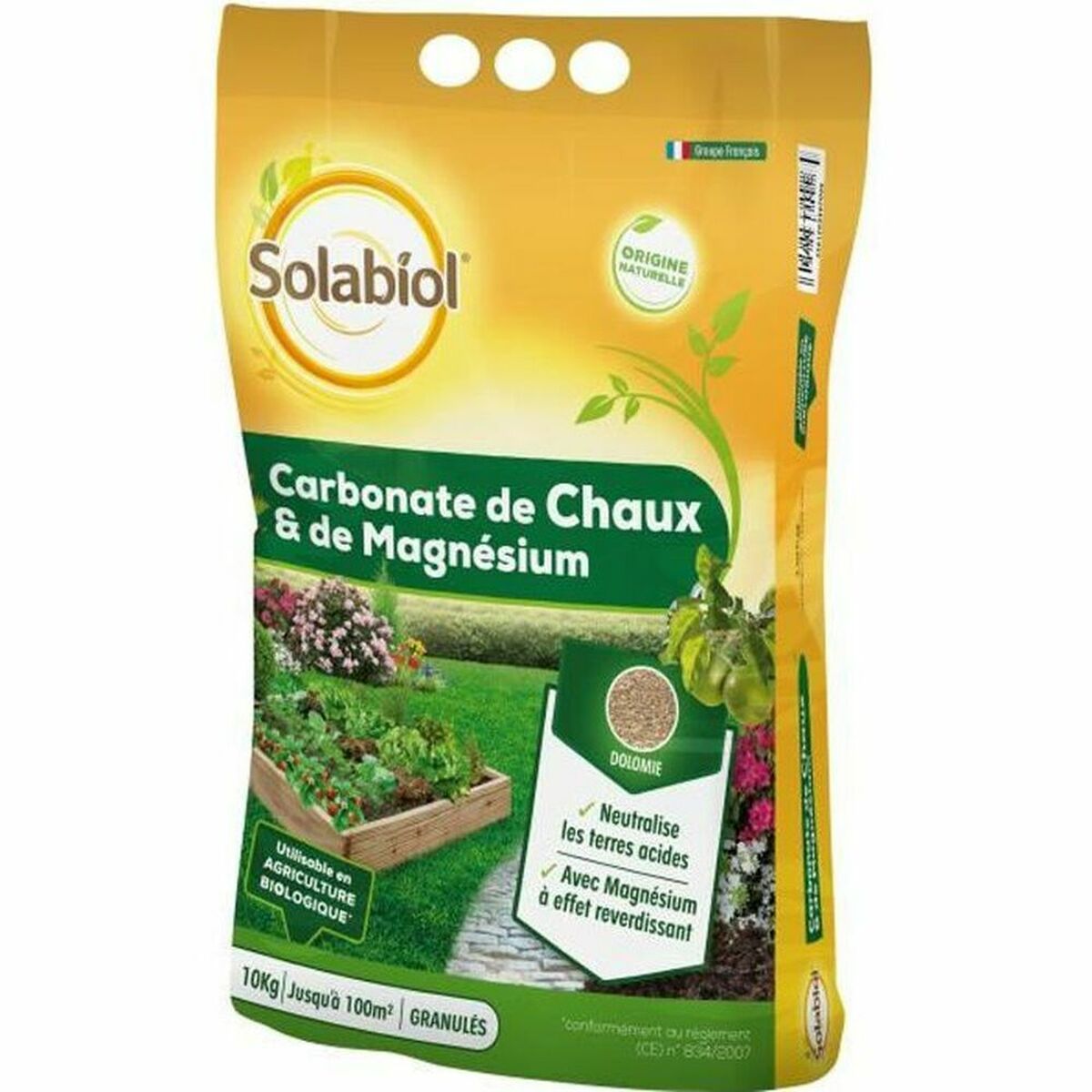 Kunstmest voor planten Solabiol Sochaux10 Magnesium Calciumcarbonaat 10 kg | Huisbest.nl