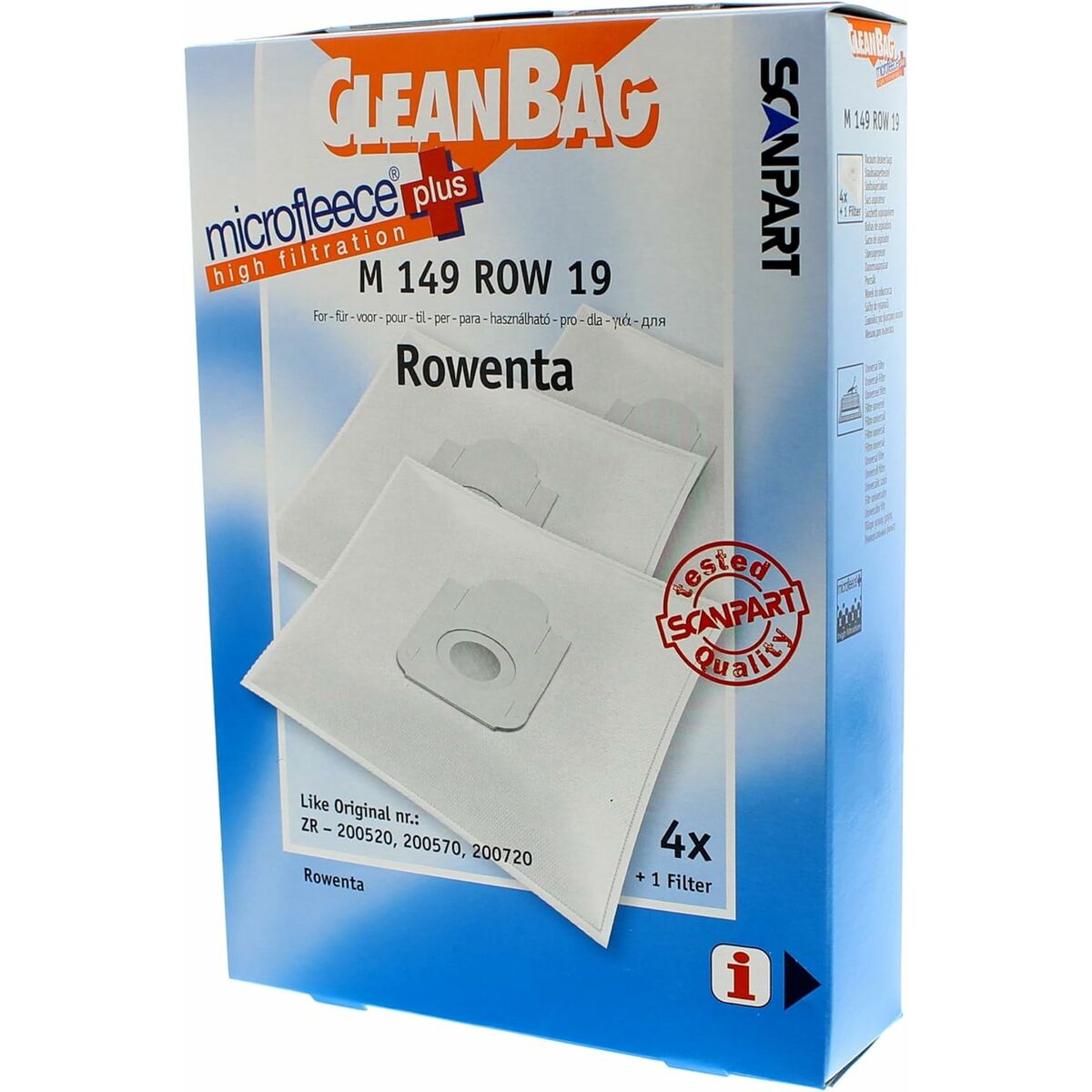 Reservezak voor Stofzuiger Scanpart M 149 ROW 19 ROWENTA | Huisbest.nl
