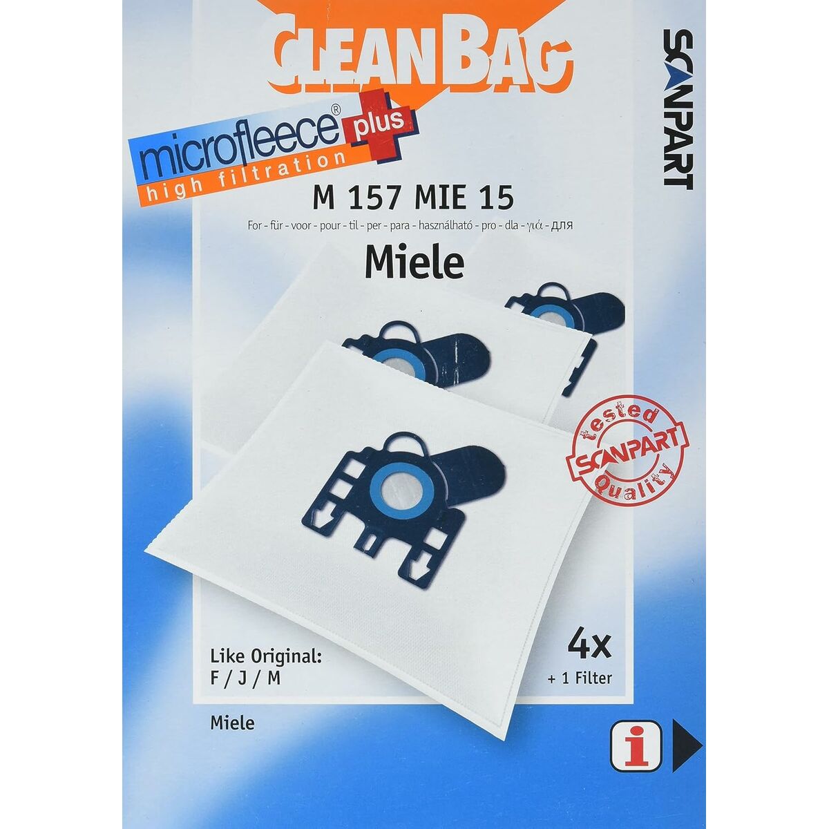 Reservezak voor Stofzuiger Scanpart M 157 MIE 15 MIELE | Huisbest.nl
