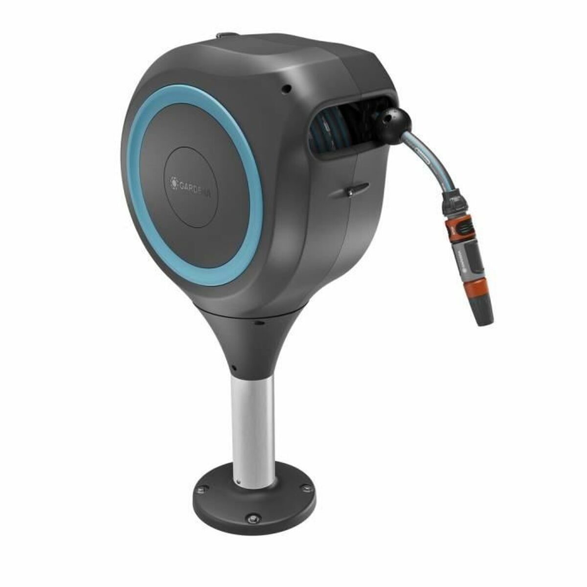 Slanghaspel Gardena RollUp Ø 13 mm Hout Plastic Automatisch Voor op de grond 15 m | Huisbest.nl