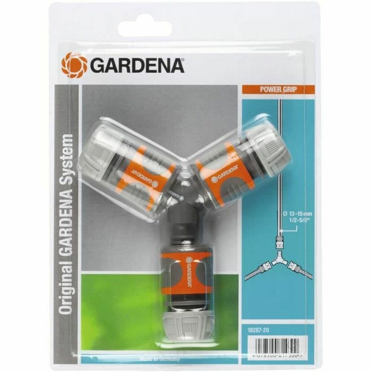 Slangaansluiting Gardena 18287-20 Ø 15 mm 1/2" Triple Irrigatiesysteem | Huisbest.nl