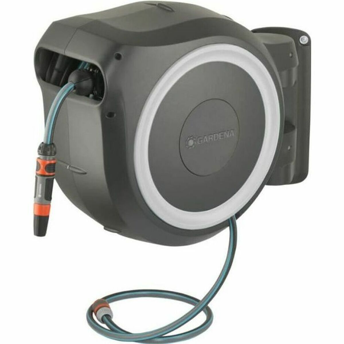Slanghaspel Gardena RollUp Ø 13 mm Plastic Automatisch Voor aan de muur 25 m | Huisbest.nl