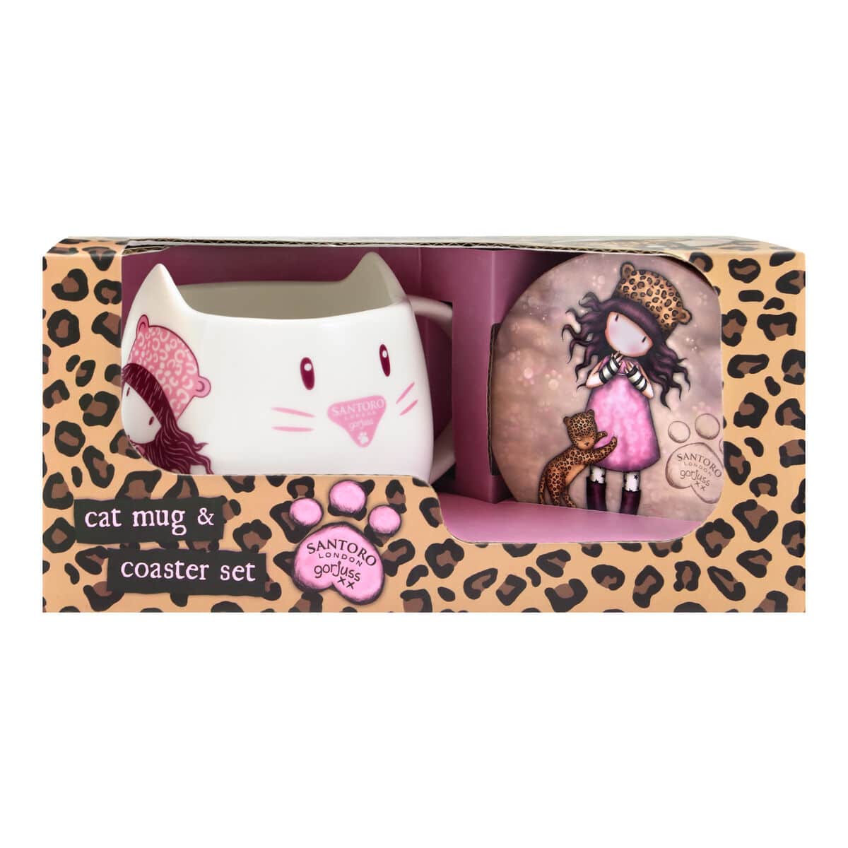 Kopje met schoteltje Gorjuss Purrrrrfect love Keramisch Onderzetters Kopp | Huisbest.nl