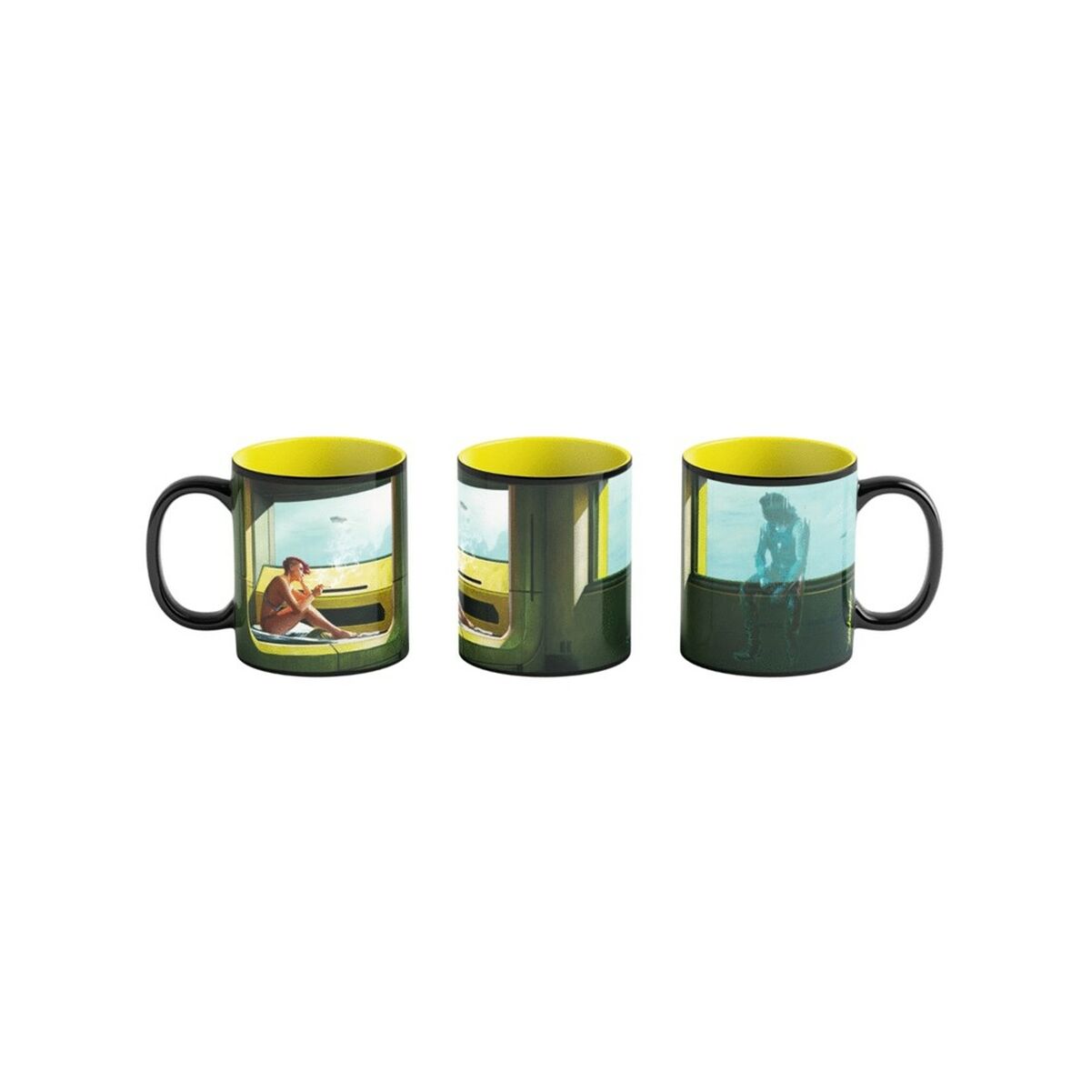 Mok Good Loot Cyberpunk 2077 Game Art Chronicles Zwart 450 ml | Huisbest.nl