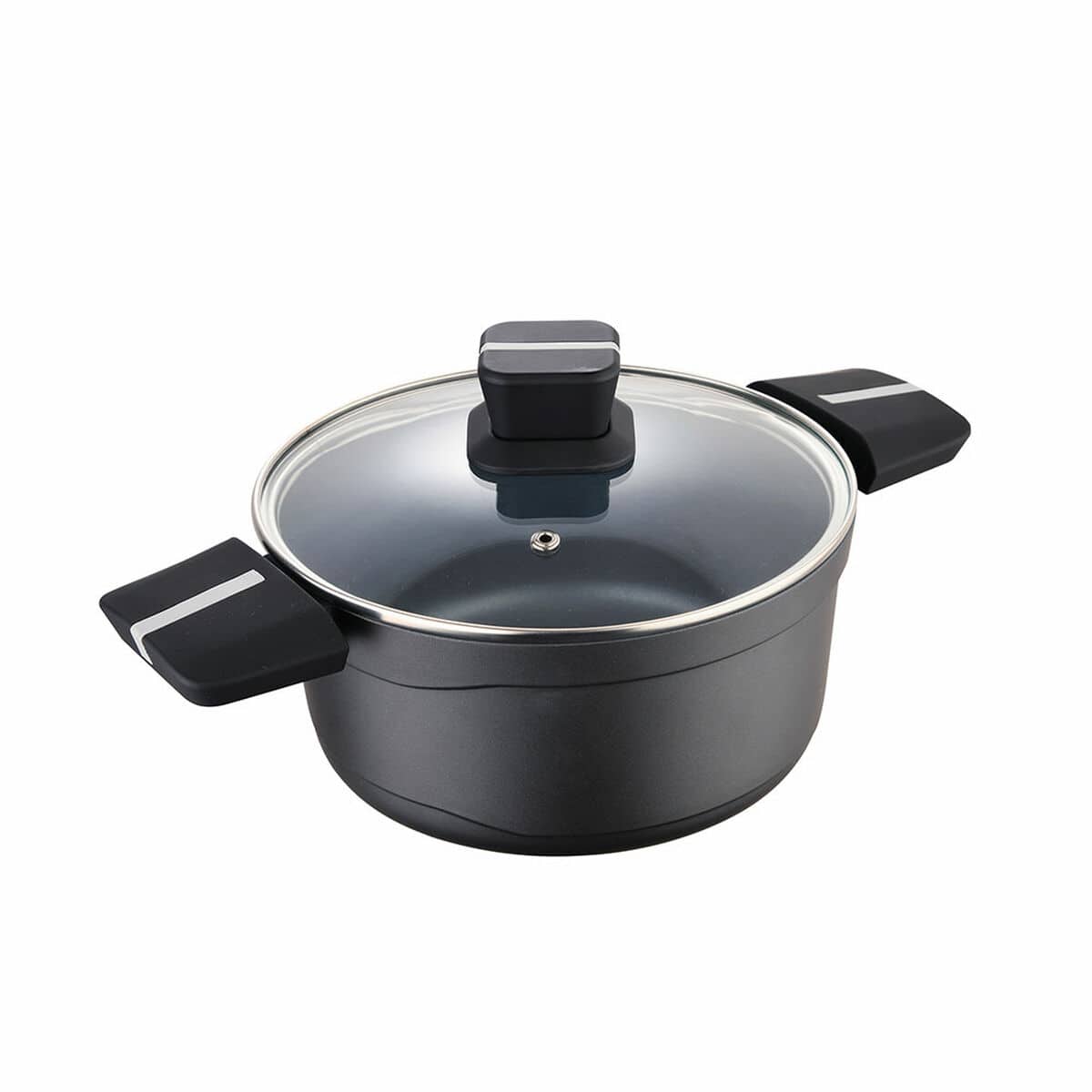 Kookpot met Deksel San Ignacio Bistro SG6426 Mat zwart Ø 24 x 12 cm 4 L | Huisbest.nl