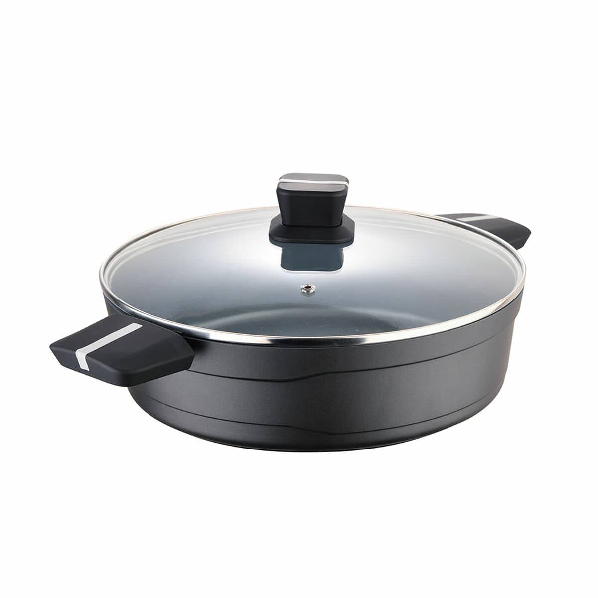 Pot met Glazen Deksel San Ignacio Bistro SG6427 Mat zwart Gegoten aluminium Verval | Huisbest.nl