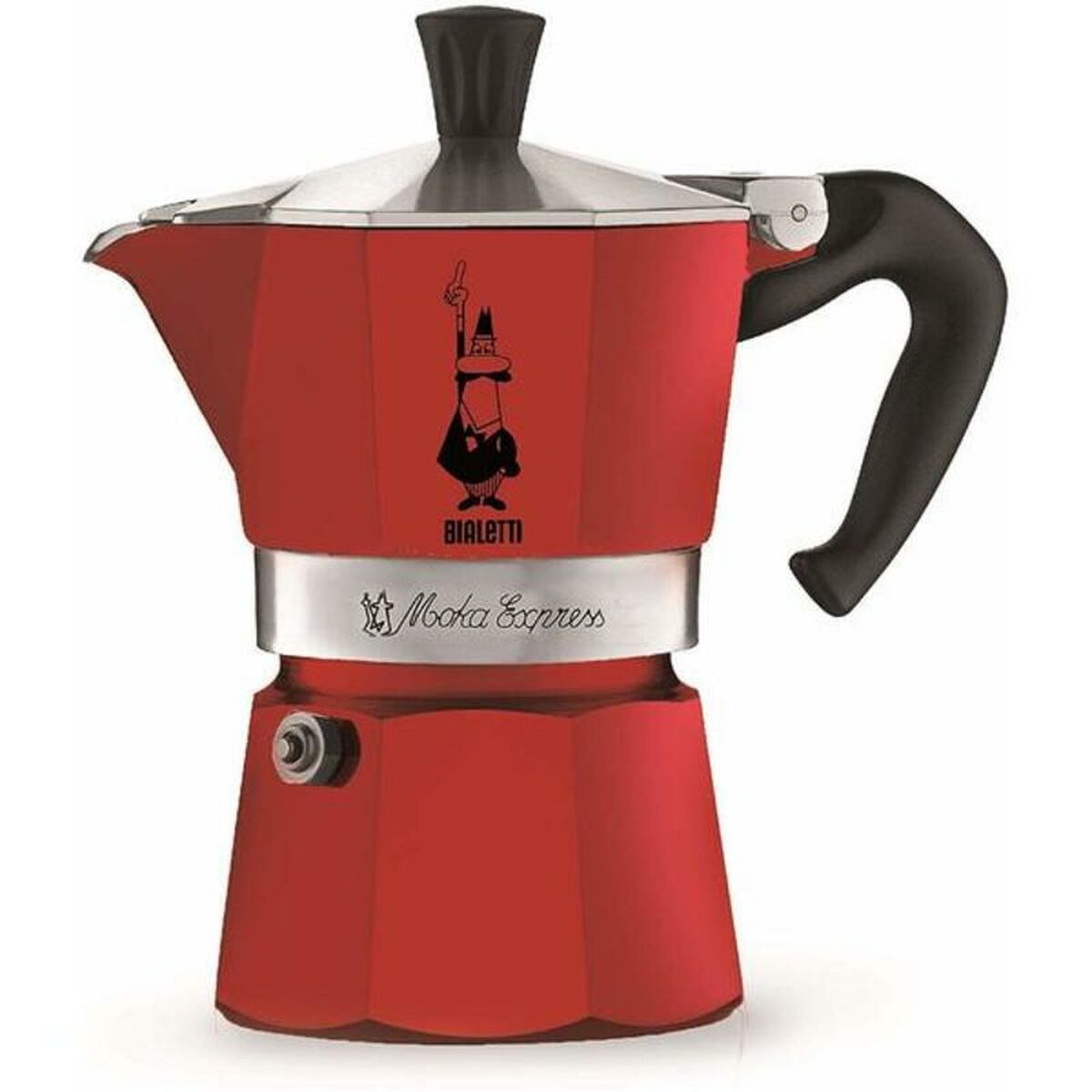 Italiaanse Koffiepot Bialetti Moka Rood Aluminium 3 Koppar | Huisbest.nl