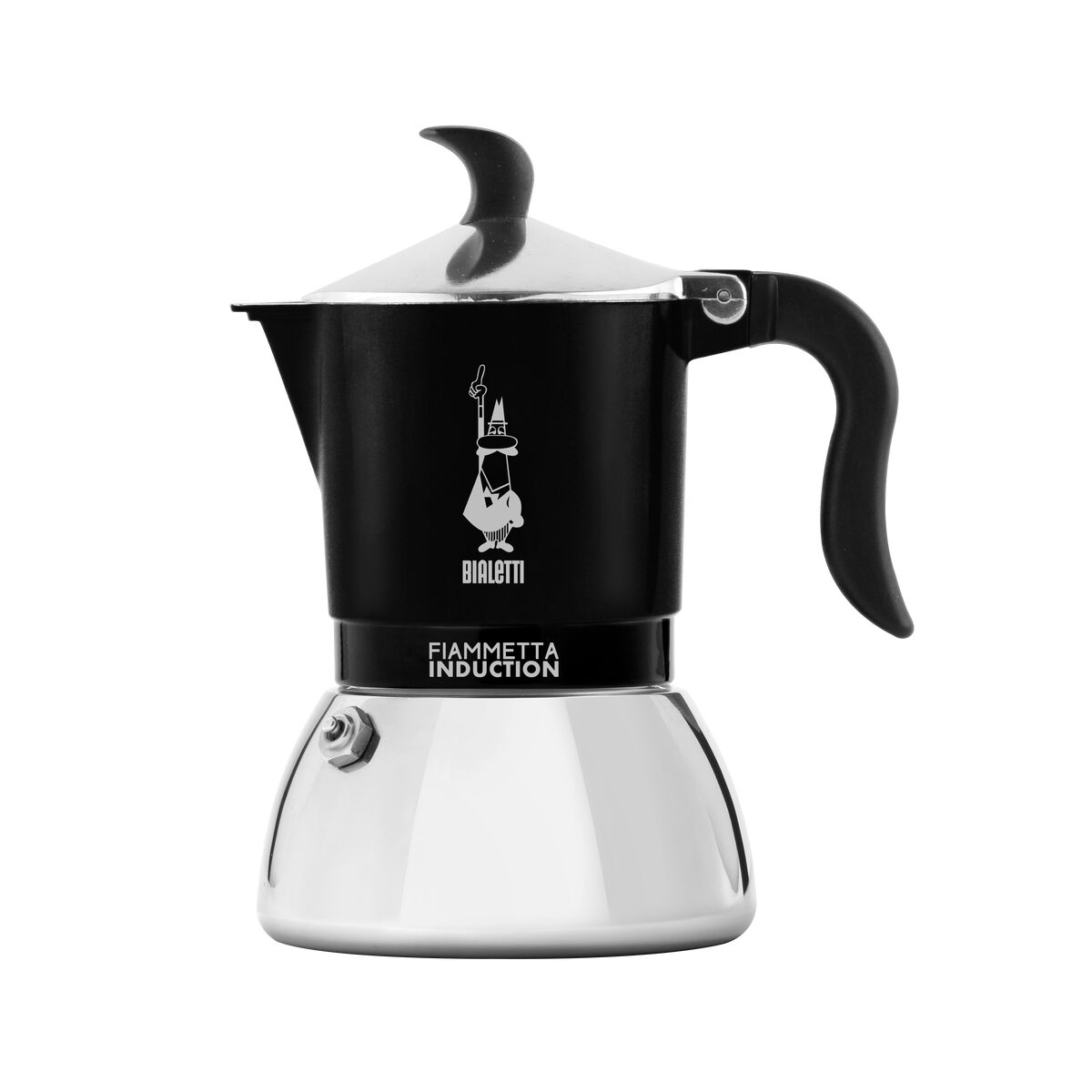Italiaanse Koffiepot Bialetti FIAMMETTA INDUCT Zwart Aluminium 4 Koppar | Huisbest.nl