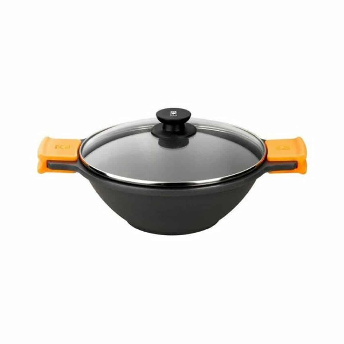 Pan BRA Braisogona_A272028 Zwart Zwart/Oranje Metaal Aluminium Ø 24 cm Ø 28 cm | Huisbest.nl