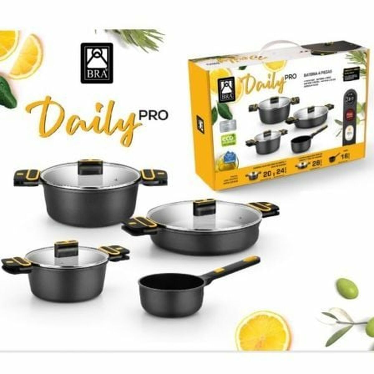 Keukenhaakjes BRA Daily Pro Ø 24 cm Ø 20 cm Ø 28 cm Ø 16 cm | Huisbest.nl