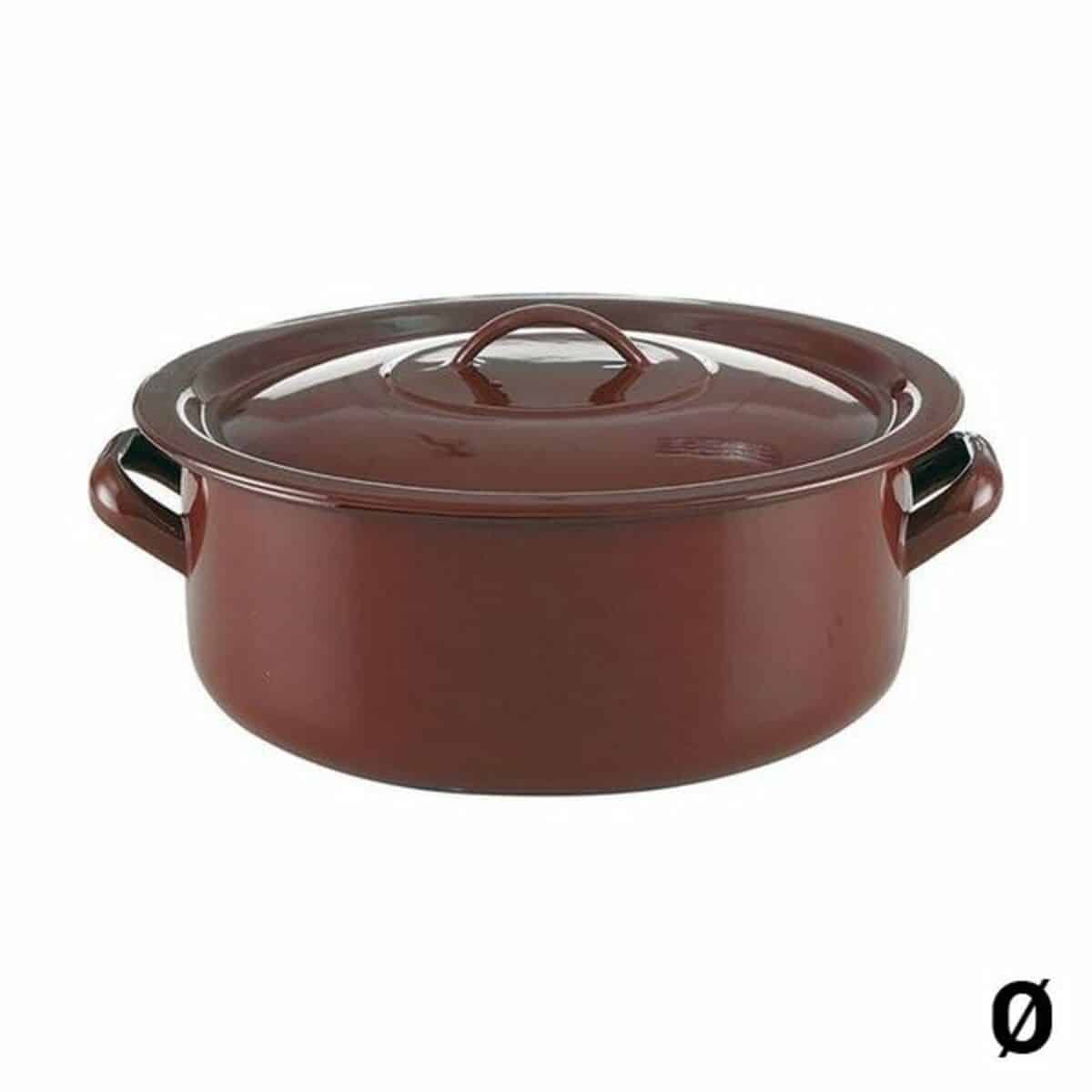 Kookpot met Deksel Quid Classic Bruin Geëmailleerd Staal | Huisbest.nl
