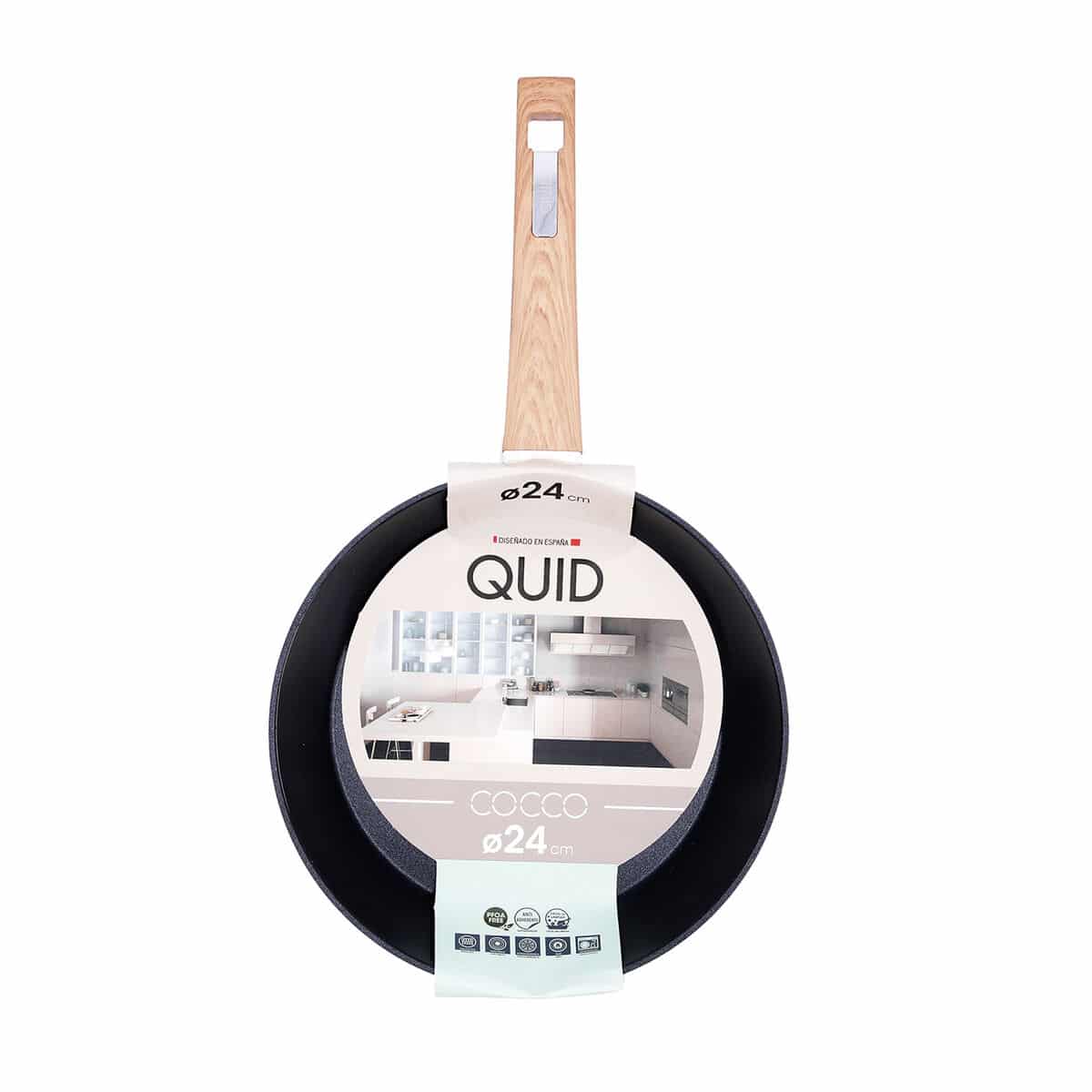 Antiaanbakpan Quid Cocco Gehard aluminium 24 cm | Huisbest.nl