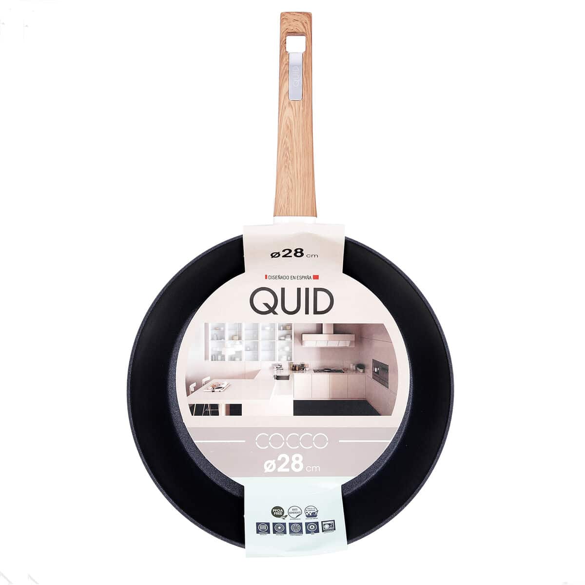 Antiaanbakpan Quid Cocco Gehard aluminium 28 cm | Huisbest.nl