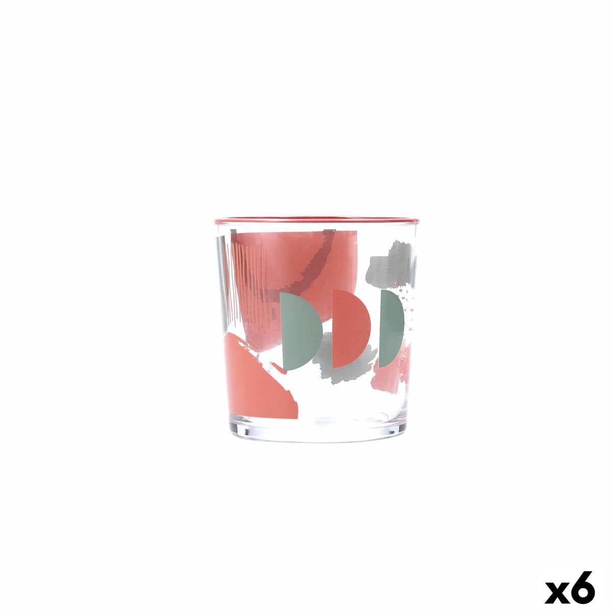 Glas Quid Kaleido Multicolour Glas Abstract 380 ml (6 Stuks) | Huisbest.nl