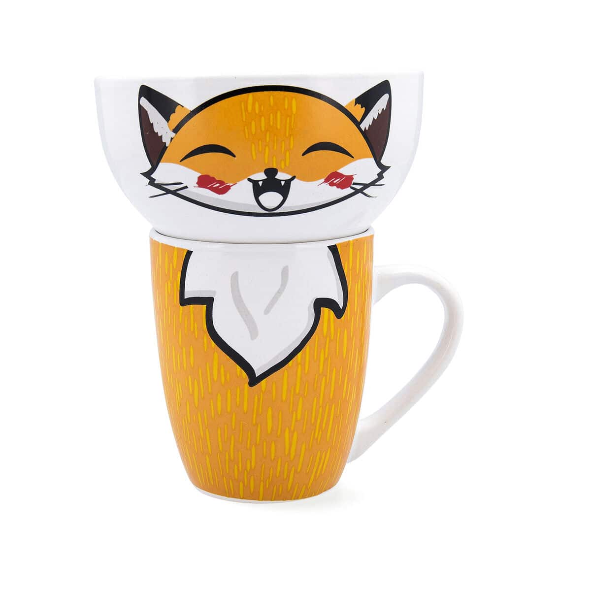 Mokkenset Quid Zoo Multicolour Keramisch Fox | Huisbest.nl