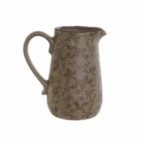 Kruik Home ESPRIT Bruin Groen Keramiek Blad van een plant Shabby Chic | Huisbest.nl