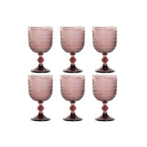 Set van bekers Home ESPRIT Roze Kristal 325 ml (6 Stuks) | Huisbest.nl