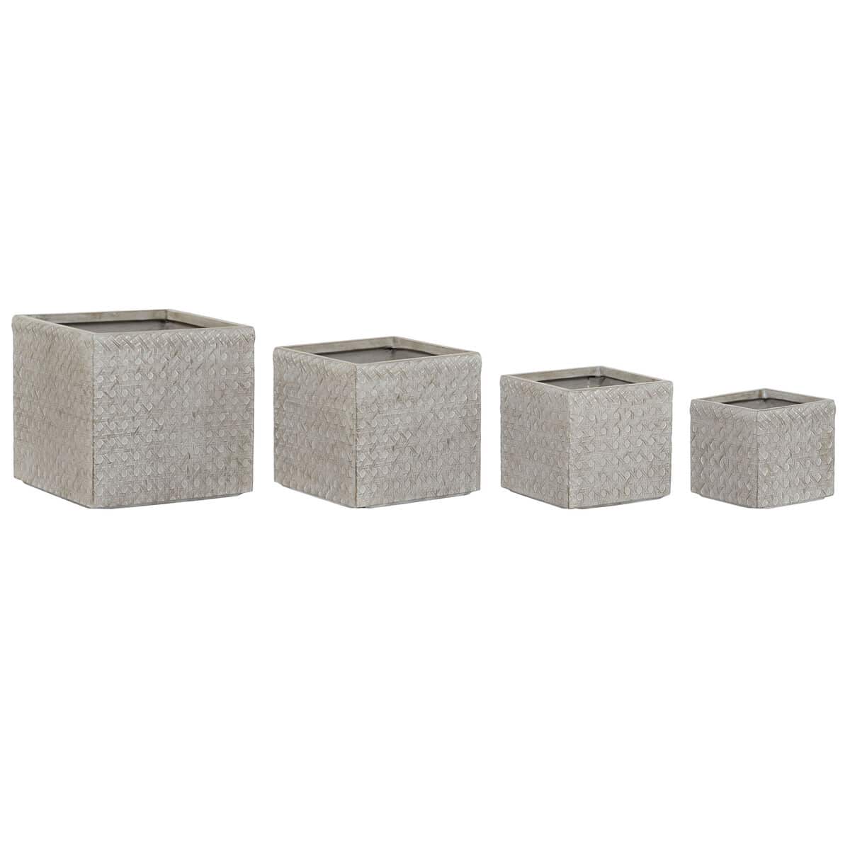 Plantenbakkenset Home ESPRIT Beige Glasvezel Magnesium 44