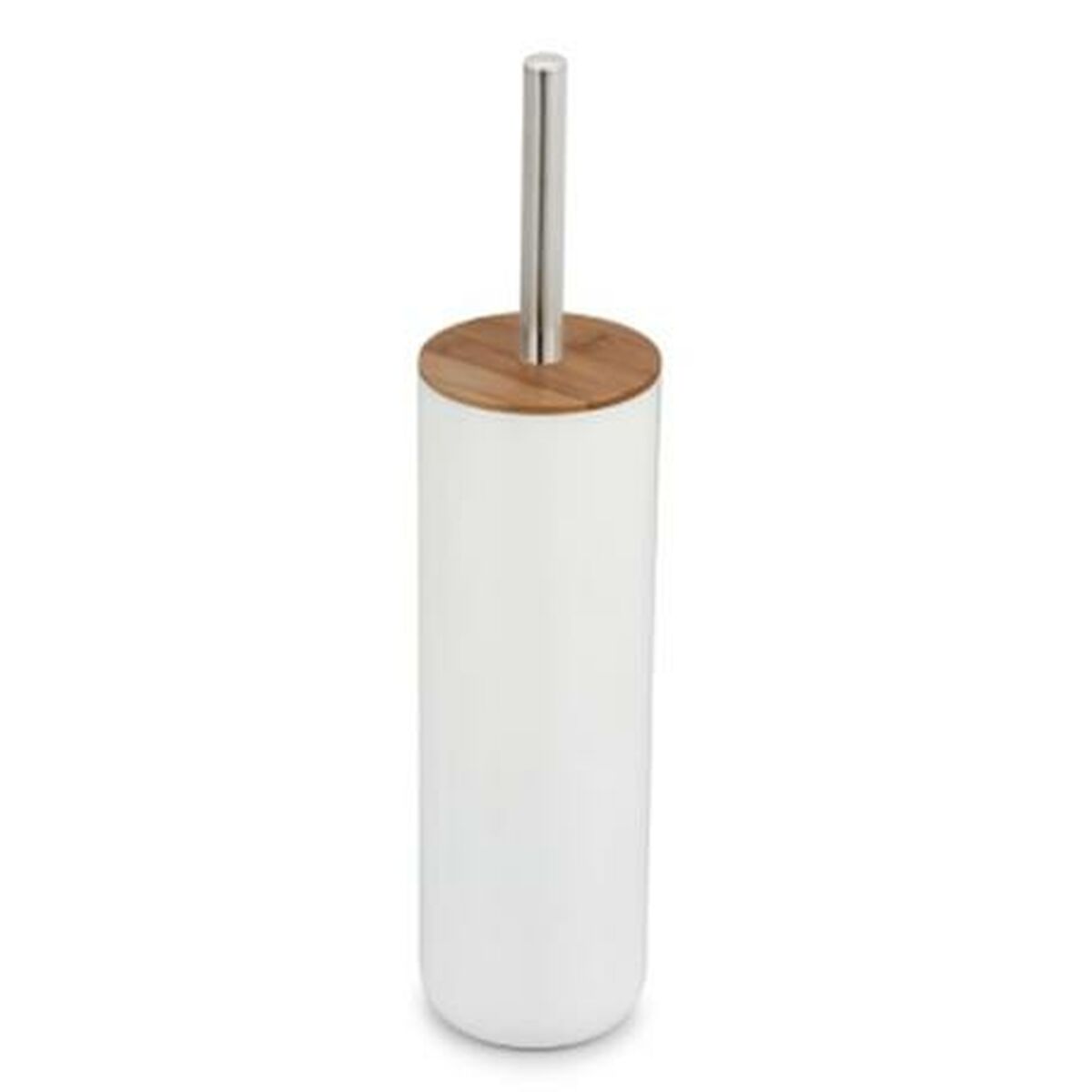 Toiletborstel Home ESPRIT Wit Natuurlijk Bamboe polyestyreen 9 x 9 x 37 cm | Huisbest.nl
