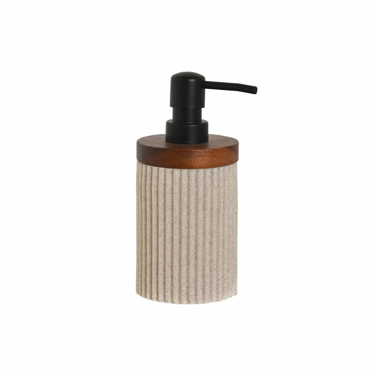 Zeepdispenser Home ESPRIT Bruin Zwart Beige Hars Acacia 10 x 8 x 17