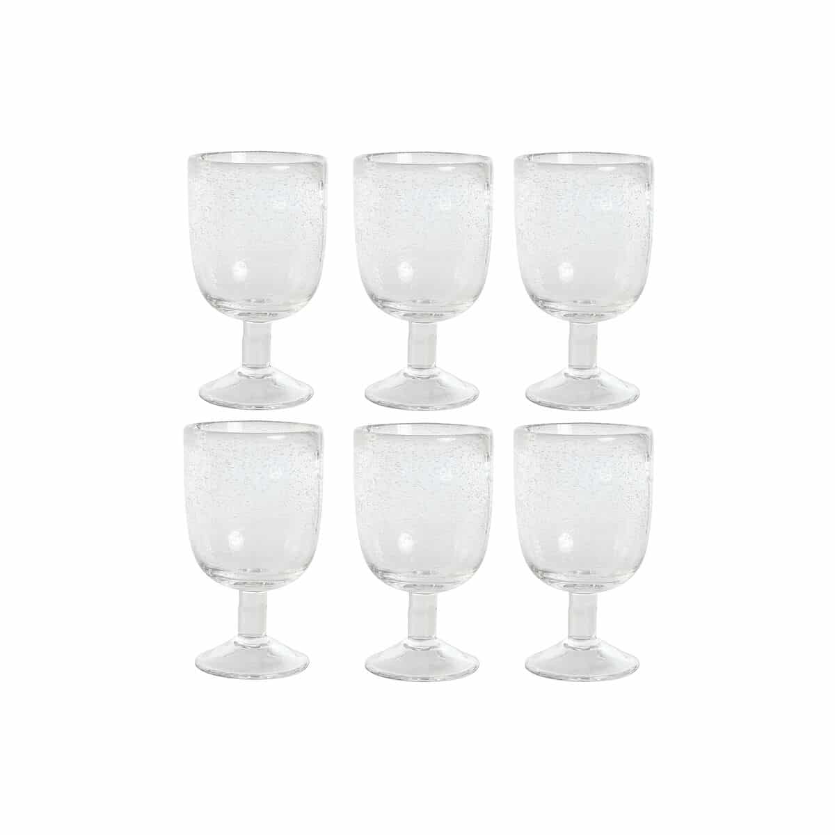 Set van bekers Home ESPRIT Transparant Kristal 300 ml 8 x 8 x 14 cm (6 Stuks) | Huisbest.nl