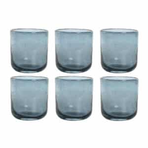 Glazenset Home ESPRIT Blauw Kristal 320 ml (6 Stuks) | Huisbest.nl
