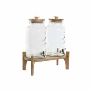 Drankdispenser Home ESPRIT Siliconen Bamboe Kristal Plastic 5