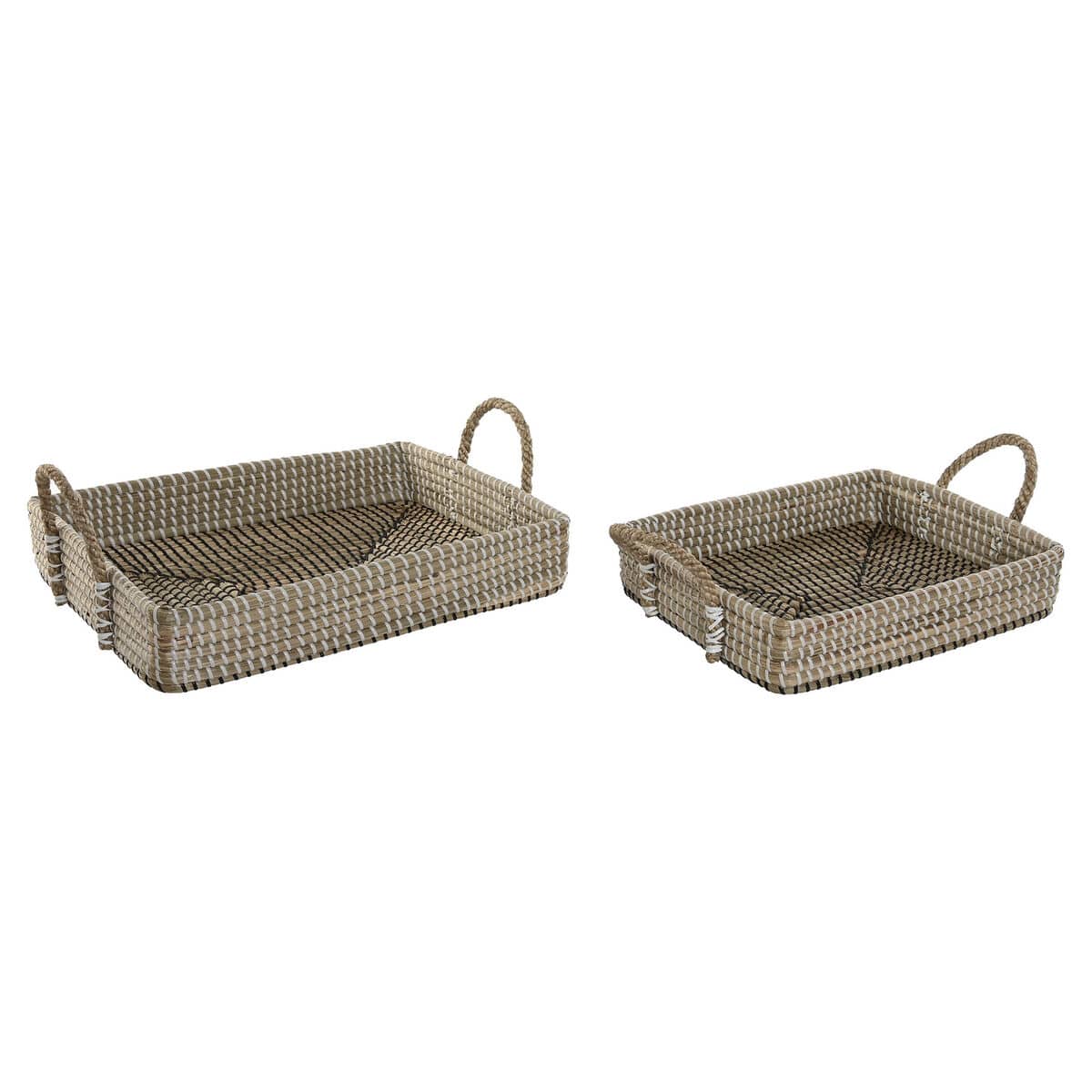 Basket spelset Home ESPRIT Natuurlijke Vezel Natuurlijk Stads 41 x 32 x 16 cm | Huisbest.nl