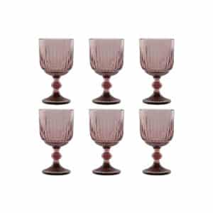 Set van bekers Home ESPRIT Roze Kristal 380 ml (6 Stuks) | Huisbest.nl